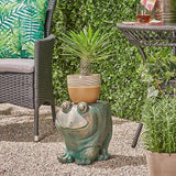 Garden Stool, Plant Stool or Frog Table for Garden, Front Porch, Patio, Outside, Indoor, Lightweight Concrete - Photo 2
