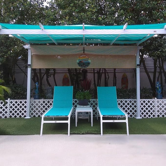 PURPLE LEAF Outdoor Chaise Lounge Set Adjustable Sunbathing Recliner with Side Table for Beach Poolside Patio Outside Aluminum Chaise Lounger Turquoise Blue