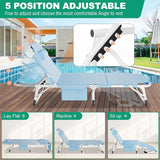 DoCred 3 in 1 Sun Tanning Chair Oversized with Face Arm Hole, Heavy Duty Folding Chaise Lounge Chairs - Photo 5