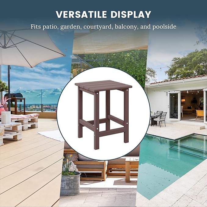 Costaelm 3 piece Patio Set, Outdoor Modern Adirondack Table and Chairs - Photo 7