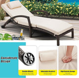 HOMREST Chaise Lounge Chairs Set of 2 for Outside - Photo 8