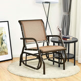 Giantex Swing Glider Chair W/Study Metal Frame Comfortable Patio Chair Love-Seat for Garden, Porch, Backyard, Poolside - Photo 8