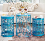 Y&M Set of 3 Heavy-Duty Round End Table, Side Table, Coffee Table for Indoor Multifunctional Use - Photo 3