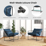 Tangkula Sling Accent Chair, Indoor Outdoor Leisure Chair with Seat & Back Cushions - Photo 6