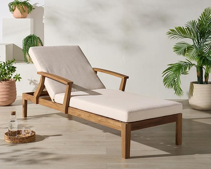 SAFAVIEH Couture Outdoor Patio Furniture Collection - Martinique Chaise Lounge Chair - Photo 10