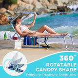 #WEJOY Folding Lounge Chair with Canopy Shade - Photo 4