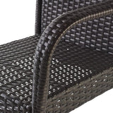 Christopher Knight Home Delfina Outdoor Wicker Barstools, 4-Pcs Set, Grey - Photo 6