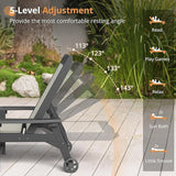 LUE BONA Chaise Lounge Chair Outdoor Set of 2, HDPS and HDPE Wicker Material - Photo 7