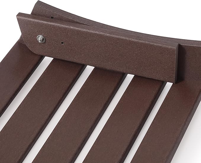 WestinTrends Outdoor Patio Adirondack Ottoman Foot Rest, All Weather Poly Lumber Foot Stool for Adirondack Chair, Widely Used for Outside Porch Pool Lawn Backyard, Dark Brown