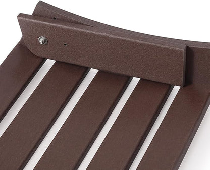 WestinTrends Outdoor Patio Adirondack Ottoman Foot Rest, All Weather Poly Lumber Foot Stool for Adirondack Chair, Widely Used for Outside Porch Pool Lawn Backyard, Dark Brown
