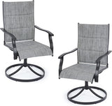 Patio Swivel Chairs Set of 2, Outdoor Dining Chairs High Back - Photo 1
