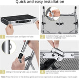 Anbte 2ft Folding Grill Table, Adjustable Height Max 27.5" Aluminum Camping Table, Heat-Resistant Tabletop, Lightweight - Photo 9