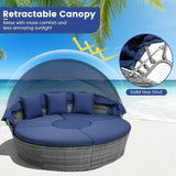 HAPPYGRILL Rattan Daybed with Canopy - Photo 5