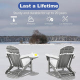 FOOWIN Folding Adirondack Chair Set of 6, HDPE Adirondack Chairs with Cup Holder - Photo 6