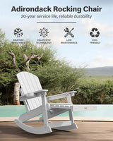 YEFU Adirondack Chairs with Retractable Ottoman: Oversize Adirondack Rocking Chairs - 5-Level Adjustable High Back - Photo 5