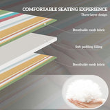 Outsunny 2 Piece Folding Chaise Lounge with 5-Level Reclining Back, Tanning Chair with Face Hole - Photo 4