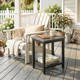 ODK Outdoor Double Side Table, Adirondack Patio End Table with Weather-Resistant Waterproof Top for Hot Tub Garden - Photo 2