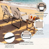GYMAX Tanning Chair, Folding Lounge Chairs with Face Hole & Cover, Removable Pillow Carry Handle - Photo 5