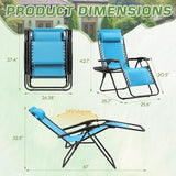 Devoko Patio Zero Gravity Chair Outdoor Folding Adjustable Reclining Chairs Pool Side Using Lawn Lounge Chair with - Photo 3