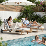 Outdoor Chaise Lounge Chairs Set of 2, Lounge Chair Outdoor with Cushions, Wicker Outdoor Chaise Lounger - Photo 6