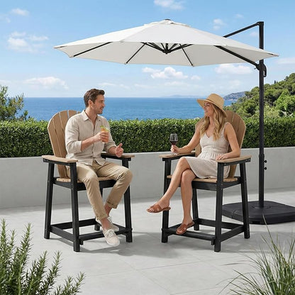 OTSUN Tall Modern Adirondack Chairs Set of 6, All Weather HDPE Bar Height Adirondack Stools Widened Durable Design for Porch Patio Yard Lawn Fire Pit Bistro Basement Indoors & Outdoors