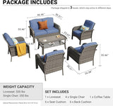 HOOOWOOO Patio Furniture Set, 6 Pieces Outdoor Conversation Set - Photo 6