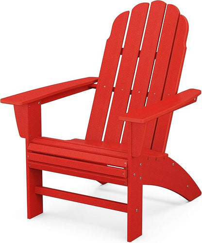 POLYWOOD® Vineyard Curveback Adirondack Chair in Sunset Red