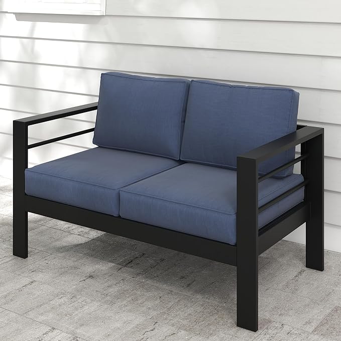 Kiss the Water Outdoor Patio Furniture Loveseat Sofa - Photo 8