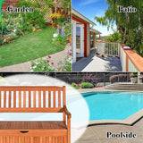 Tangkula Outdoor Wood Storage Bench Deck Box - Photo 8