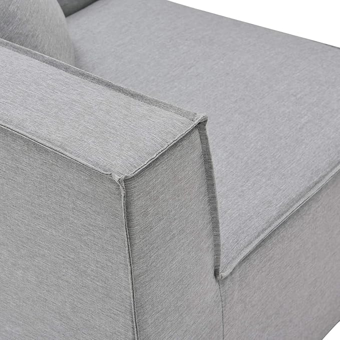 Modway EEI-4387-GRY Saybrook Patio Upholstered Sectional Sofa in Gray, 7-Piece Set
