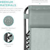 Best Choice Products Set of 2 Adjustable Steel Mesh Zero Gravity Lounge Chair Recliners w/Pillows and Cup Holder Trays - Photo 7