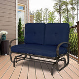 Kozyard Cozy Patio Glider Bench - Outdoor Rocking Loveseat with Sturdy Frame and Cushioned Seats for Patio - Photo 7