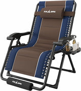Amopatio Zero Gravity Reclining Patio Chair XXL Foldable Lounge Chair with Removable Cup Holder/Headrest/Footrest - Photo 1