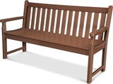 POLYWOOD TGB60TE Traditional Garden 60-Inch Bench, Teak - Photo 1