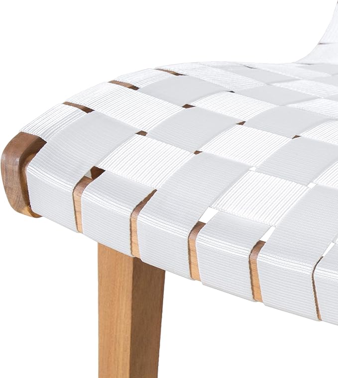 Christopher Knight Home Charlotter Outdoor Lounge Chair, White + Teak