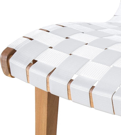 Christopher Knight Home Charlotter Outdoor Lounge Chair, White + Teak