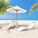 Folding Pool Lounge Chairs Set of 2 - Photo 7