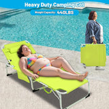 3-in-1 Oversized Sun Tanning Chair with Mat & Face Hole - Photo 5