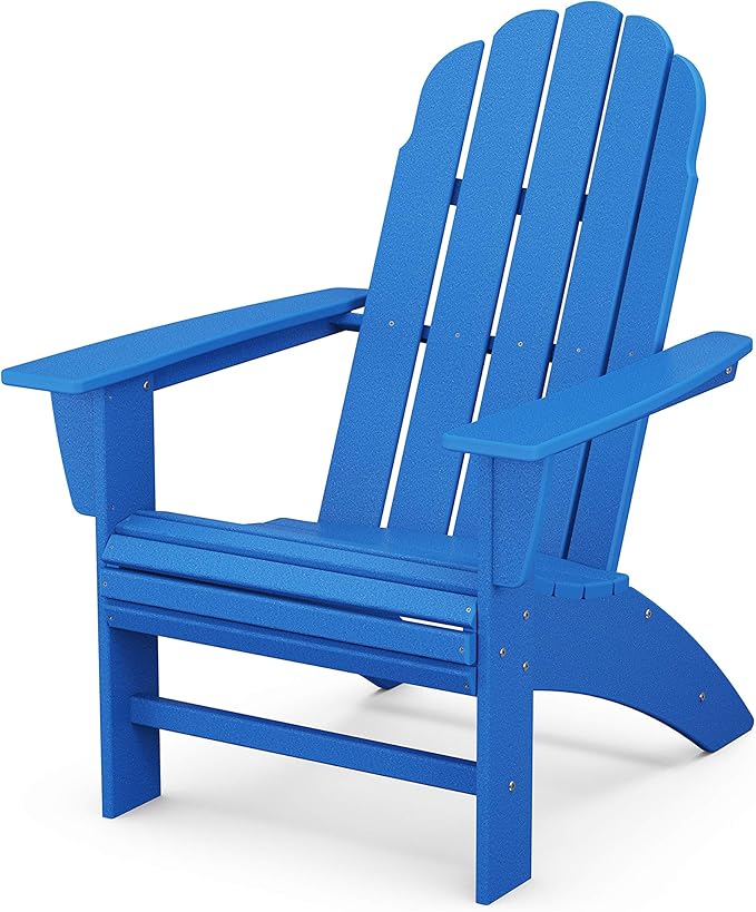 POLYWOOD® Vineyard Curveback Adirondack Chair in Pacific Blue