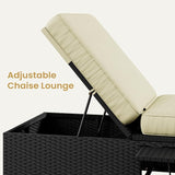 Yaheetech Outdoor PE Wicker Chaise Lounge Chair - Photo 7