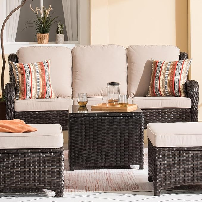 ovios Outdoor Side Table with Tempered Glass Top - Photo 8