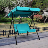 Tangkula 2 Person Porch Swing, Outdoor Swing with Removable Cushions, Solid Steel Structure - Photo 4