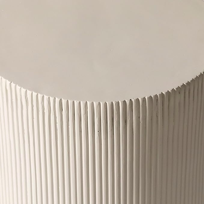 LeisureMod Modern Side Table Round Fiberstone Top Accent End Table for Home, Outdoor Patio, Living Room Sofa - Photo 9