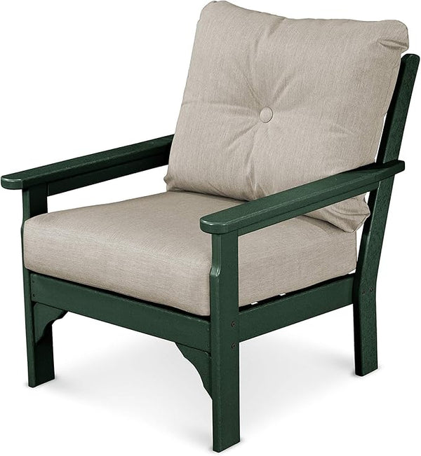 Polywood® Vineyard Deep Seating Chair in Green/Cast Ash - Photo 1