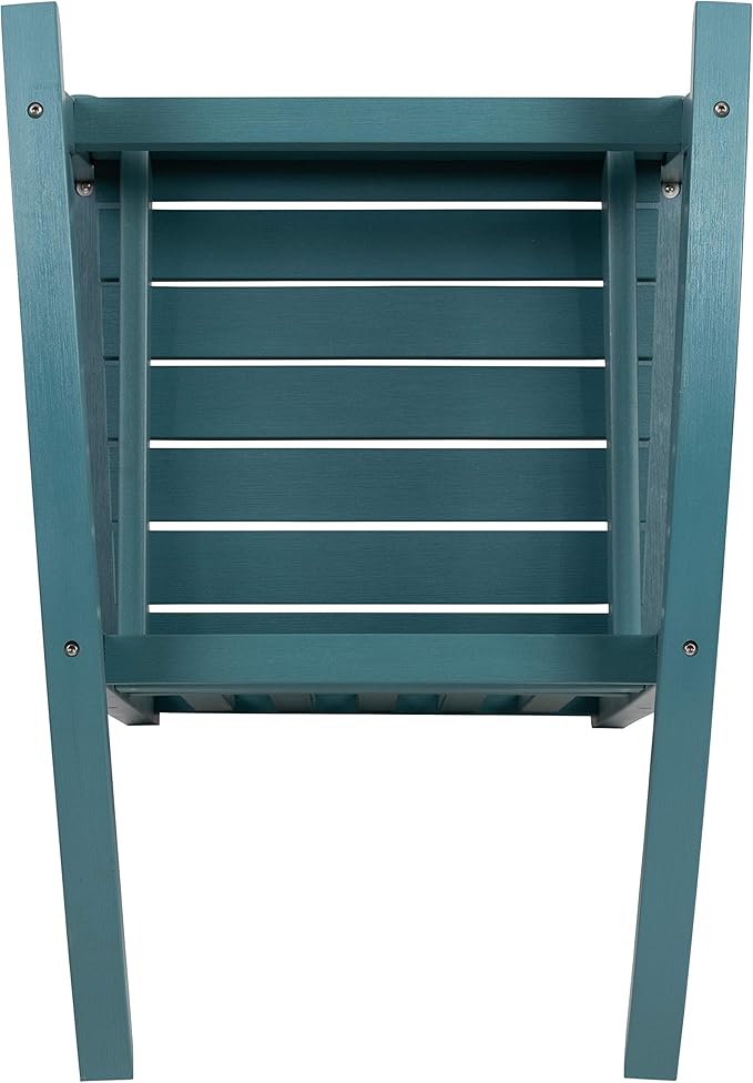 Flash Furniture Set of 2 Winston All-Weather Rocking Chair in Teal Faux Wood
