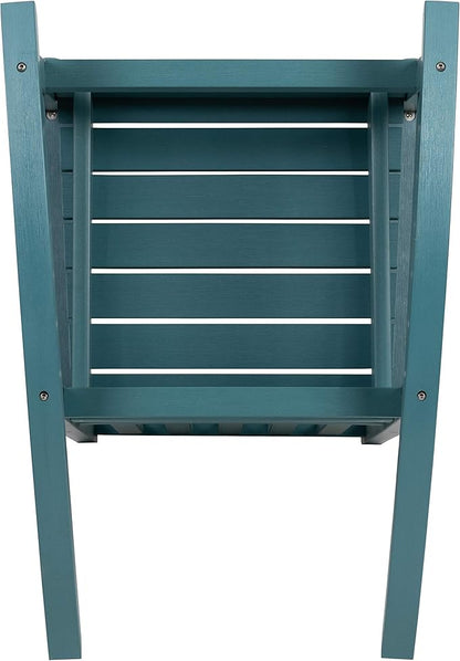 Flash Furniture Set of 2 Winston All-Weather Rocking Chair in Teal Faux Wood