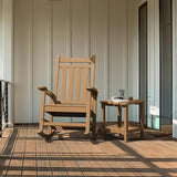 SERWALL Double Adirondack Side Table Rectangular End Table Set of 2, Brown - Photo 6