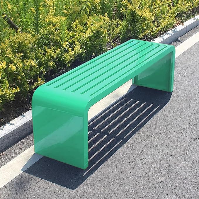 Outdoor Patio Garden Bench, Metal Garden Benches, All-Weather Outdoor Park Bench, for Garden, Balcony, Dining, Porch, Park, Outside, Load Capacity 880lbs(Green,120cm/47.2in)