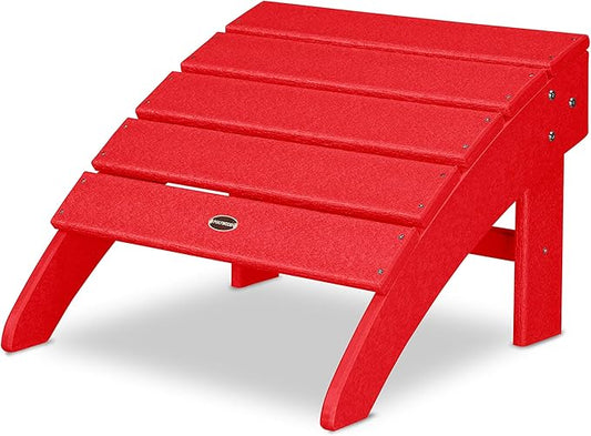 POLYWOOD® Palm Coast Ottoman, Sunset Red
