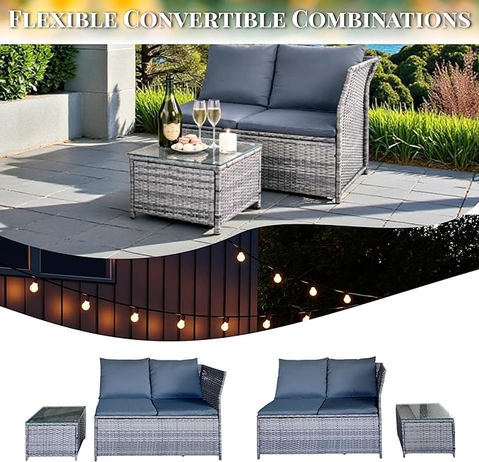 GIANGSUNNY 3 Patio Furniture Set with Storage - Photo 8